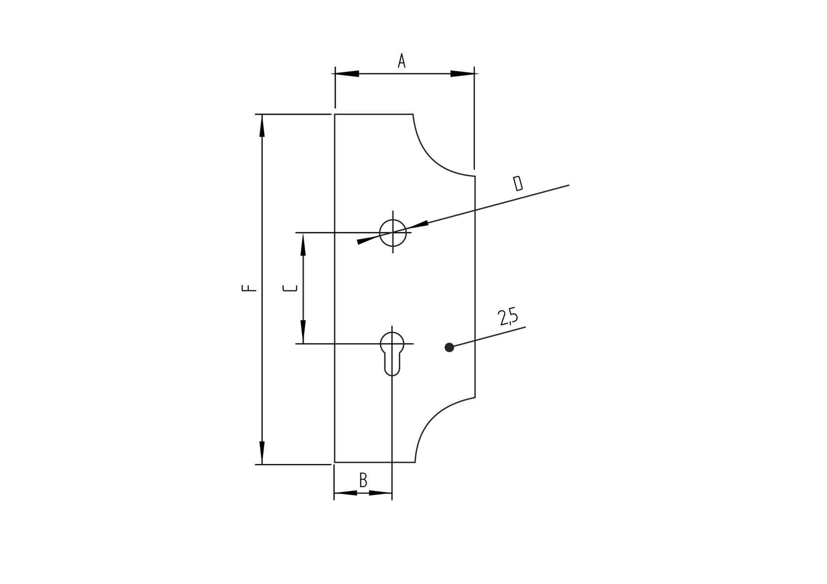 Štítok bránový zdobený 285x110, t2,5mm