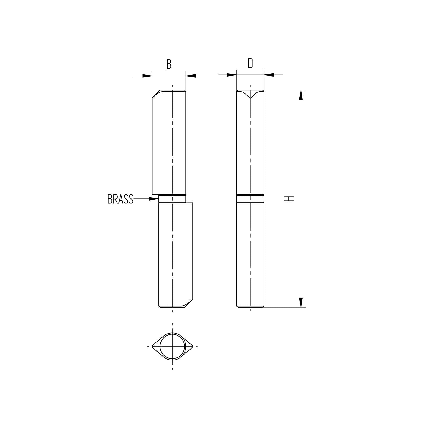 Záves navariteľný D14, L100mm
