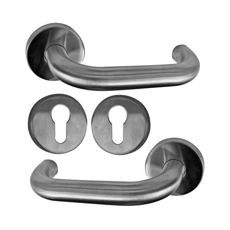 Kľučka so štítkom - pár, AISI 304, K320