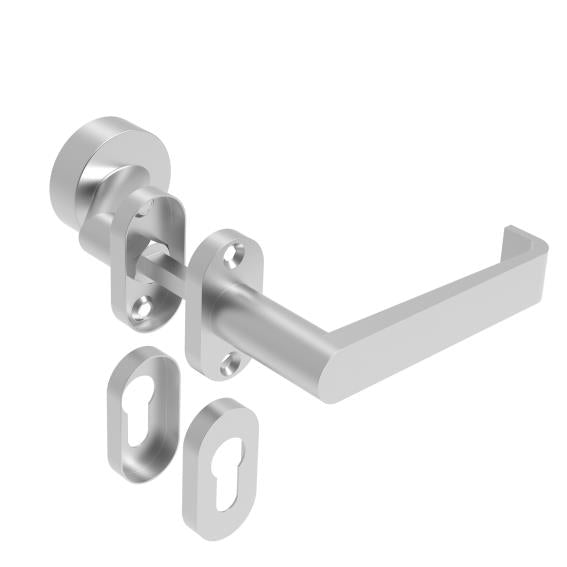 Kľučka guľa pevná - pár, AISI 304, K320, L135mm