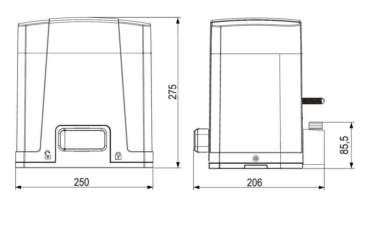 ROLLKIT pohon pre posuv. brány, kit, max 800kg