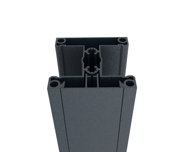 Set hliníkového stĺpika 70x70 a krytky - 1850mm R7016