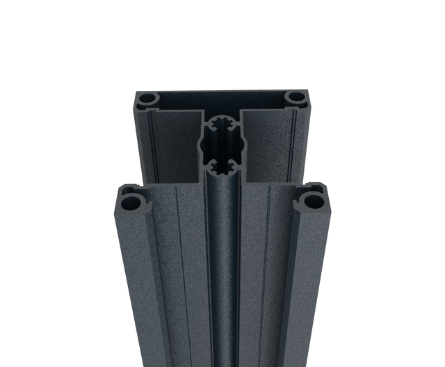 Hliníkový plotový stĺpik 70x70 pre lamelové výplne - 6000mm R7016