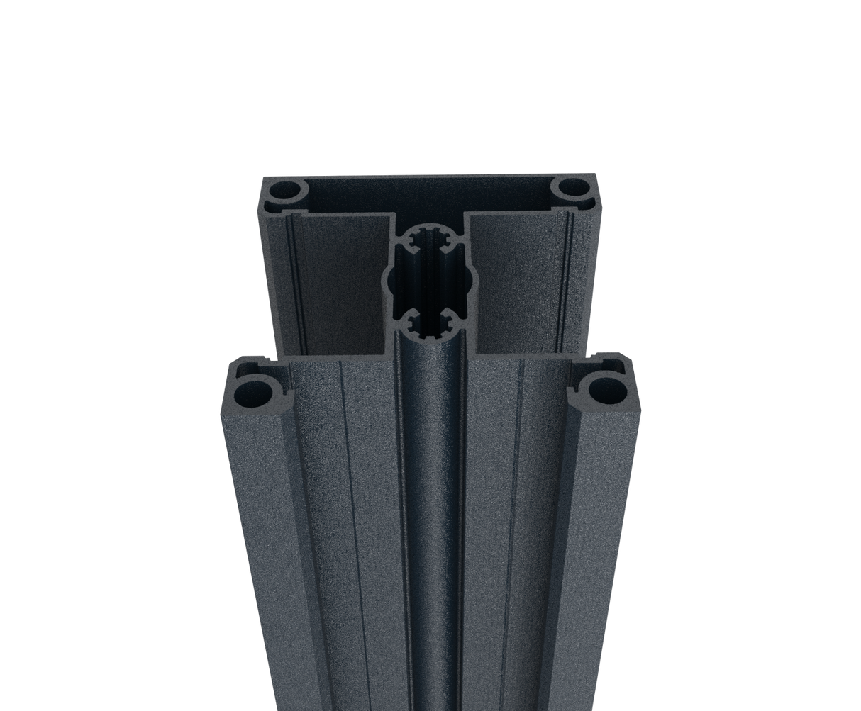 Hliníkový plotový stĺpik 70x70 pre lamelové výplne - 6000mm R7016