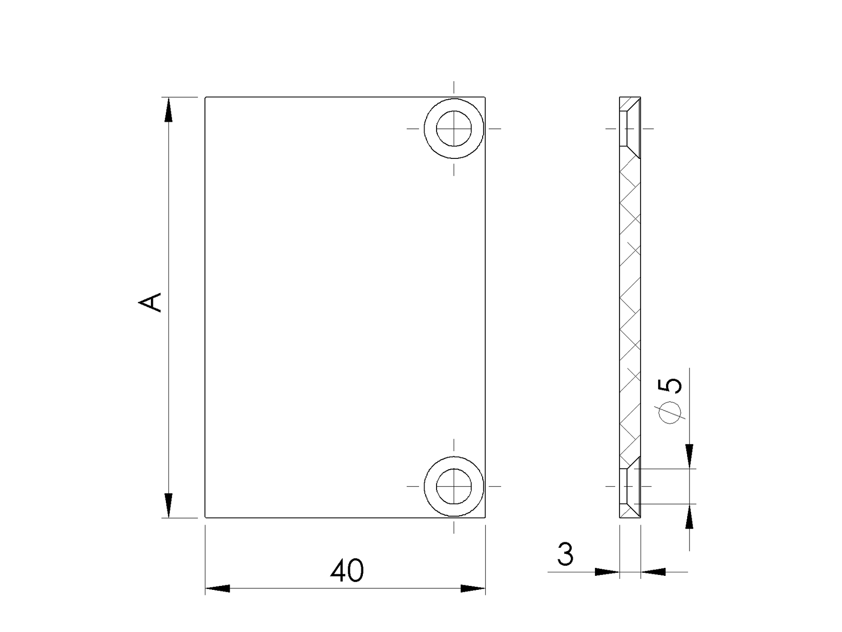 Hliníková krytka adaptéra A40 pre lamely R7016