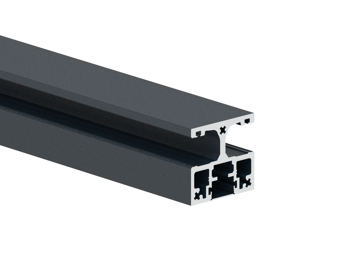 Aluminum Post Profile 56 × 60 mm - 1.0 m - Anthracite RAL 7016