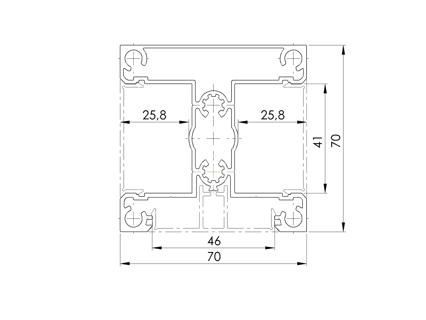 Hliníkový plotový stĺpik 70x70 pre lamelové výplne - 6000mm R7016