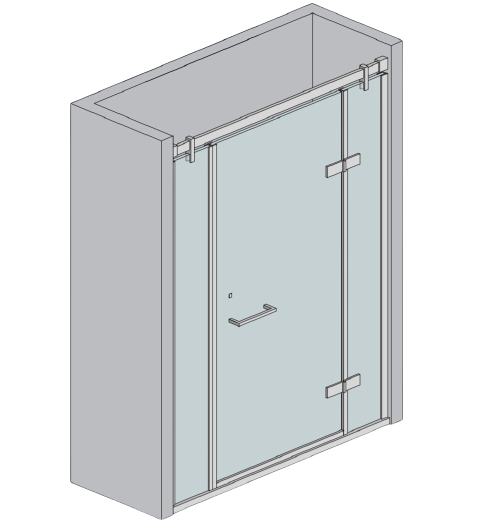 Kovanie - sprchový kút AISI304 krídlové dvere