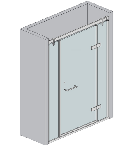 Kovanie - sprchový kút AISI304 krídlové dvere