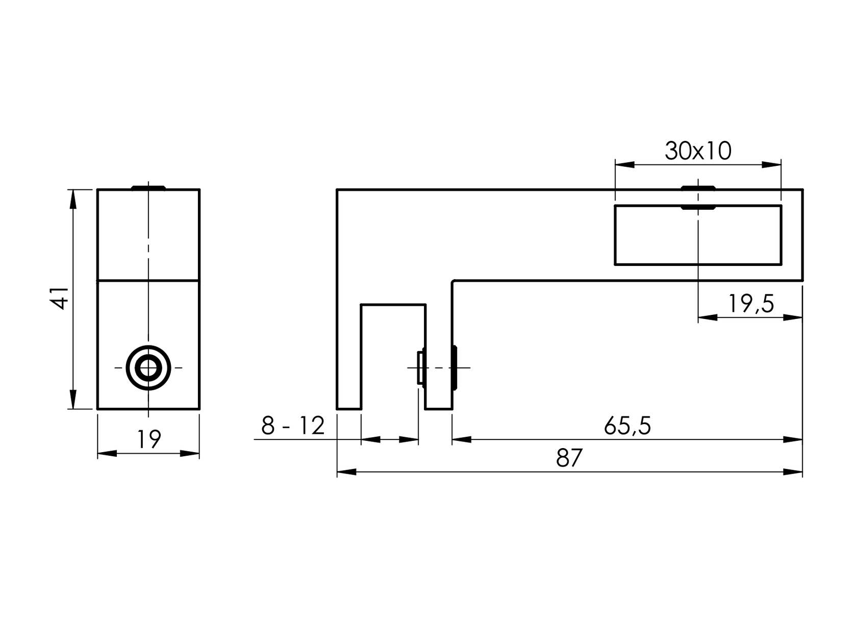 Držiak stabilizátora bočný sklo