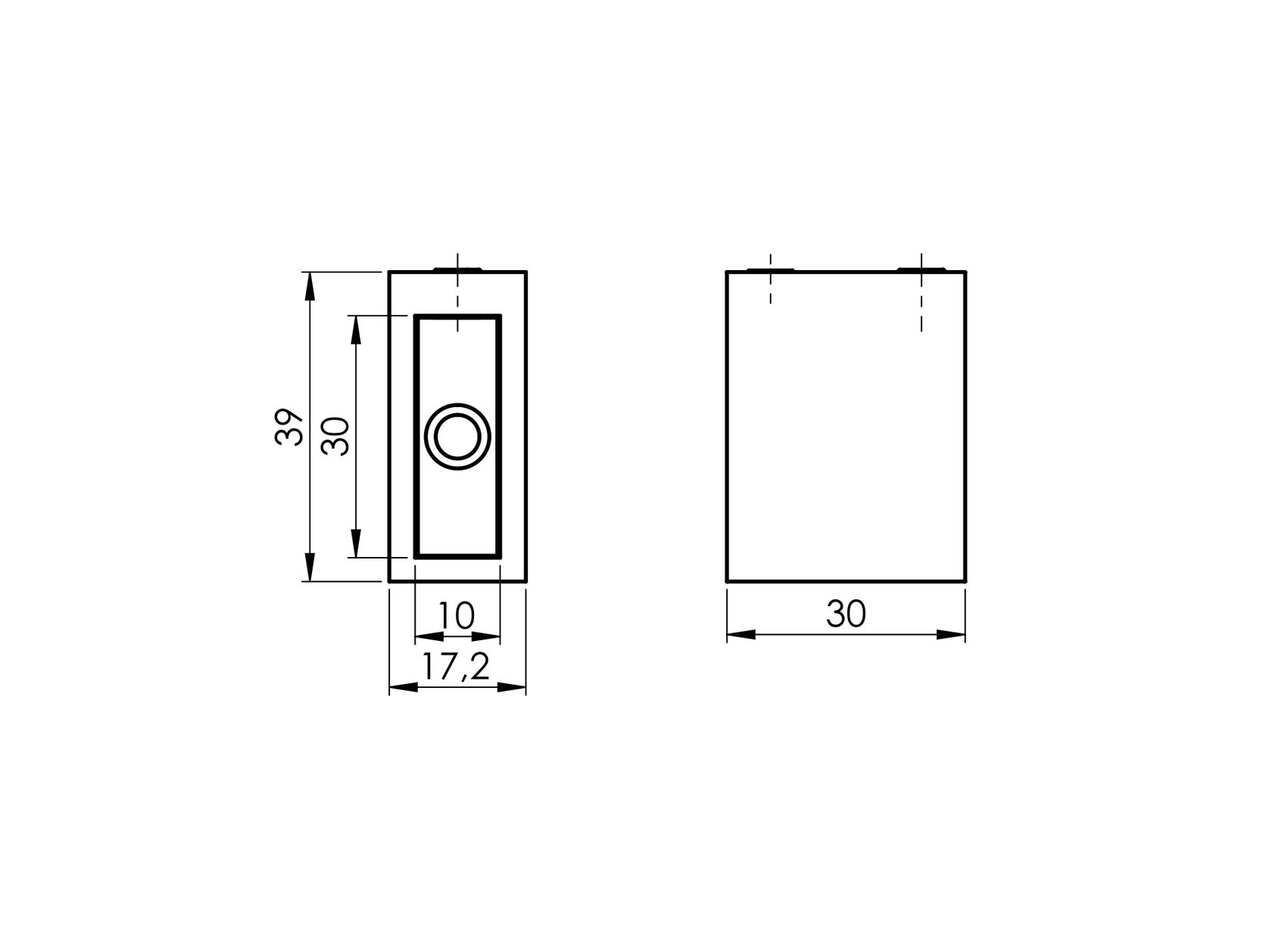 Držiak stabilizátora koncový pevný stena