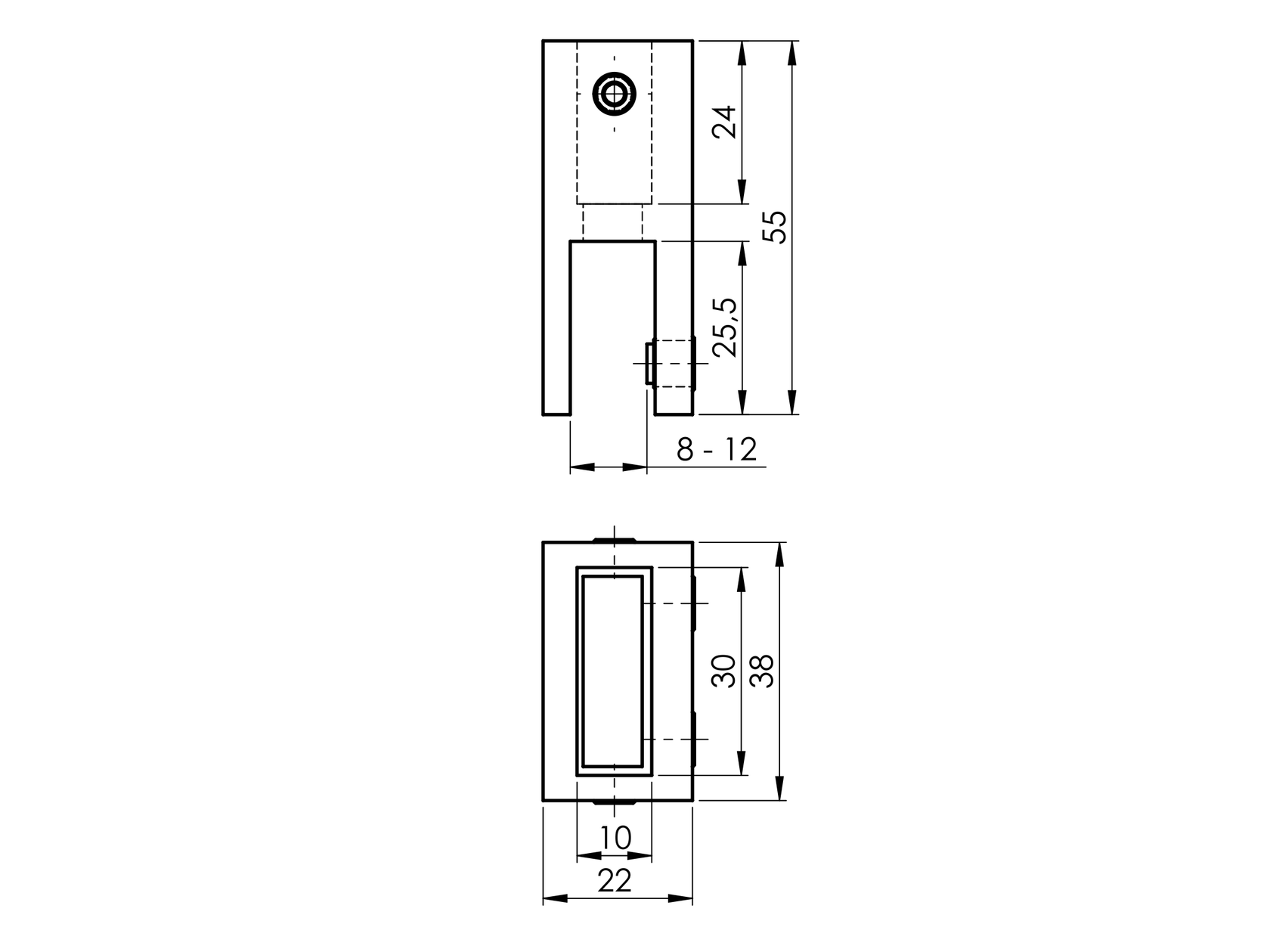Držiak stabilizátora vertikálny