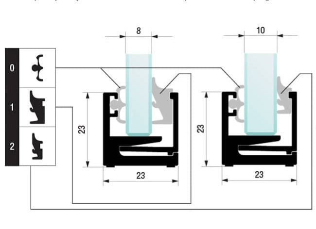 Tesnenie pre profil GS-AL/ZP-23x23, L3000