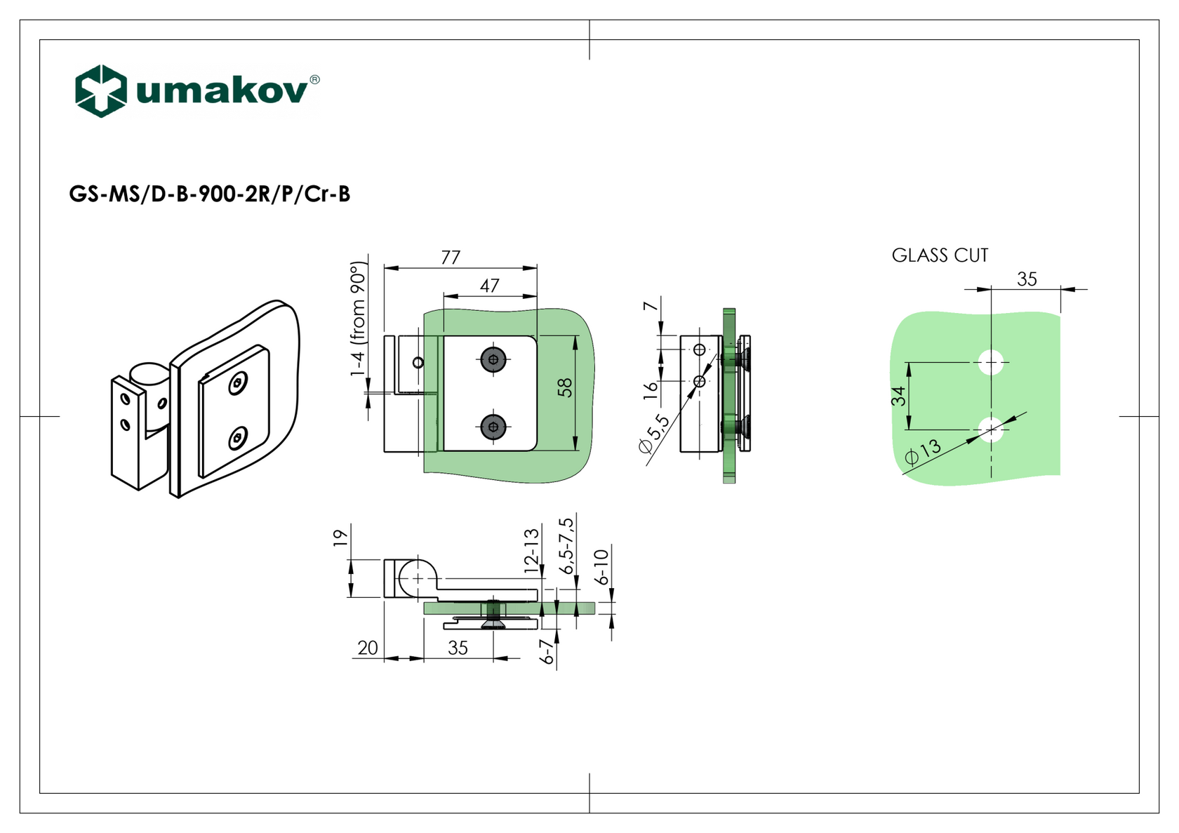 Záves pre sklenené dvere do sprchy