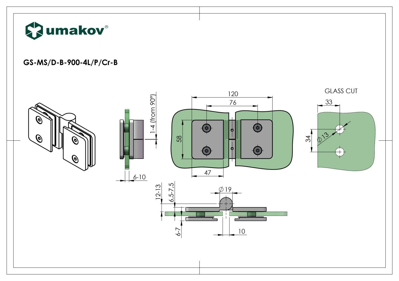 Záves pre sklenené dvere do sprchy