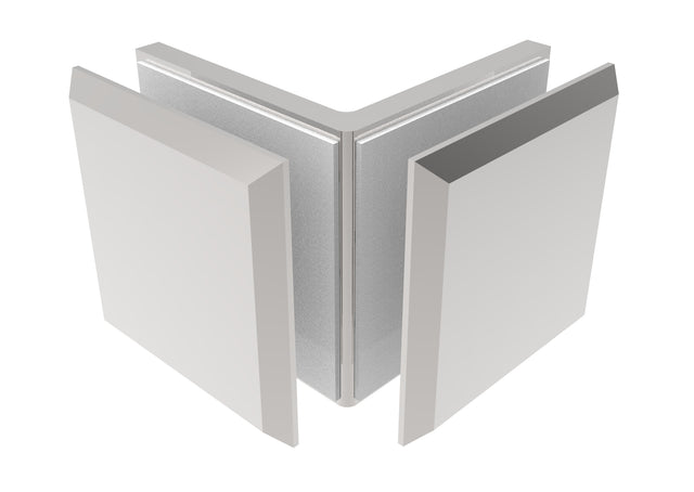 Zasklenie pevne - spojka skla 90° Zamak,T 8-10 mm