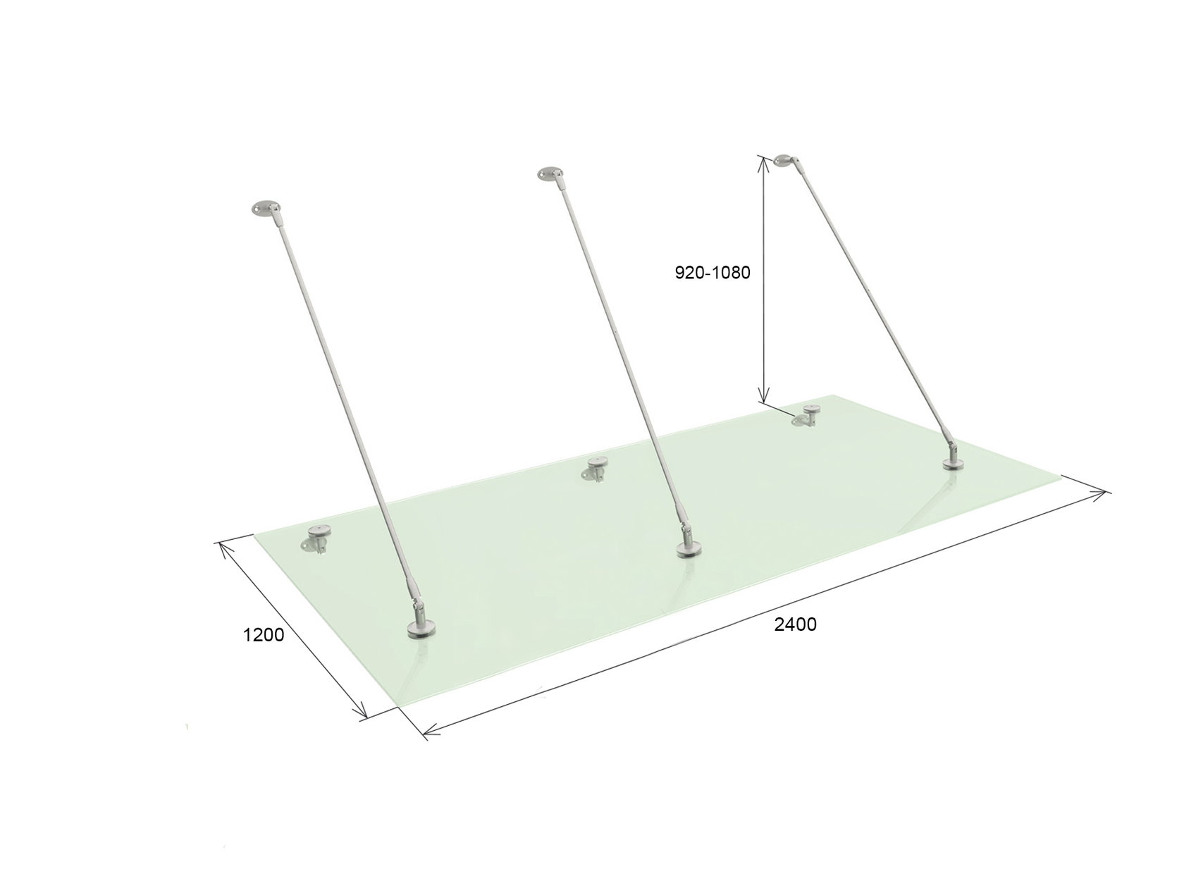 Presklená strieška 240x120