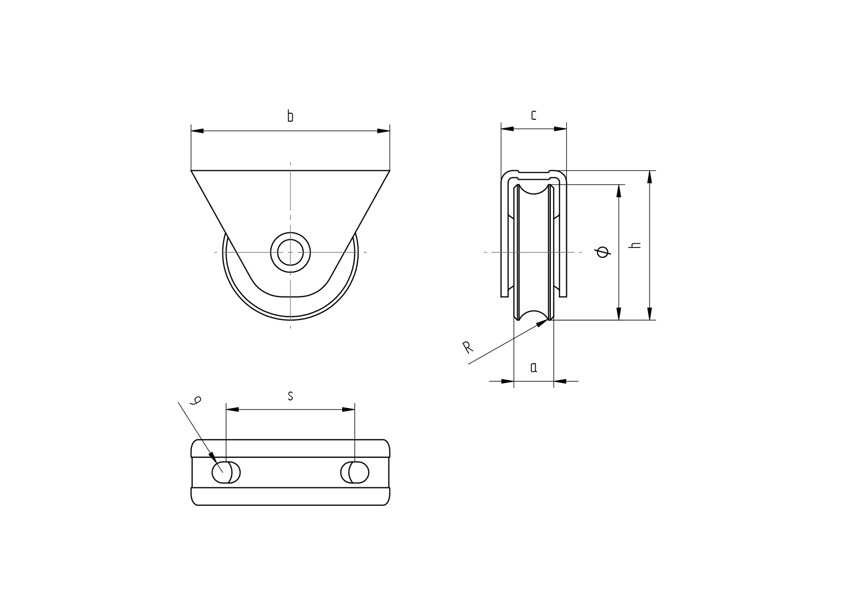Kladka pojazdu-komplet - U, D100