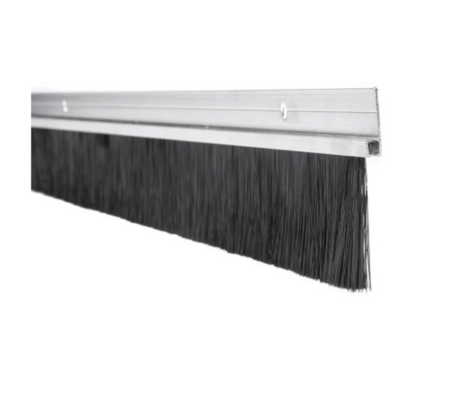 Tesniaca lišta s kefou pre dvere a brány, hliníková
