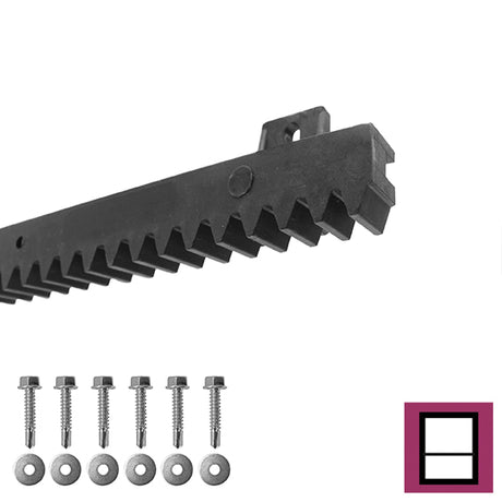 Hrebeň plastový PVC+Fe,27x18mm,L1m,max 700kg