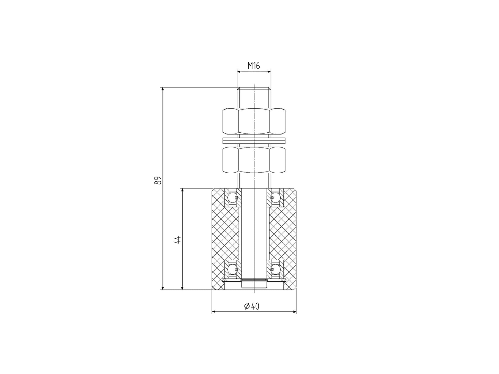 Koliesko-nylonové s ložiskom Zn, D40