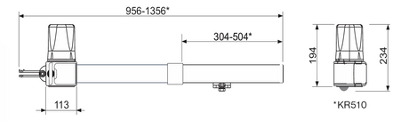 Came pohon pre dvojkrídlovú bránu, sada s fotobunkami