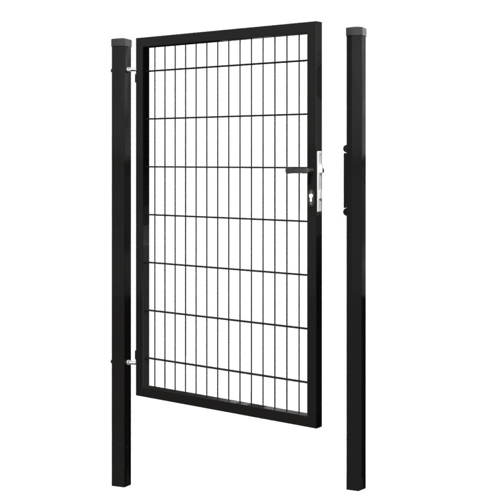 Gate 1pc. 2D BOX ZnPVC 1000x1500mm RAL 9005 black matte