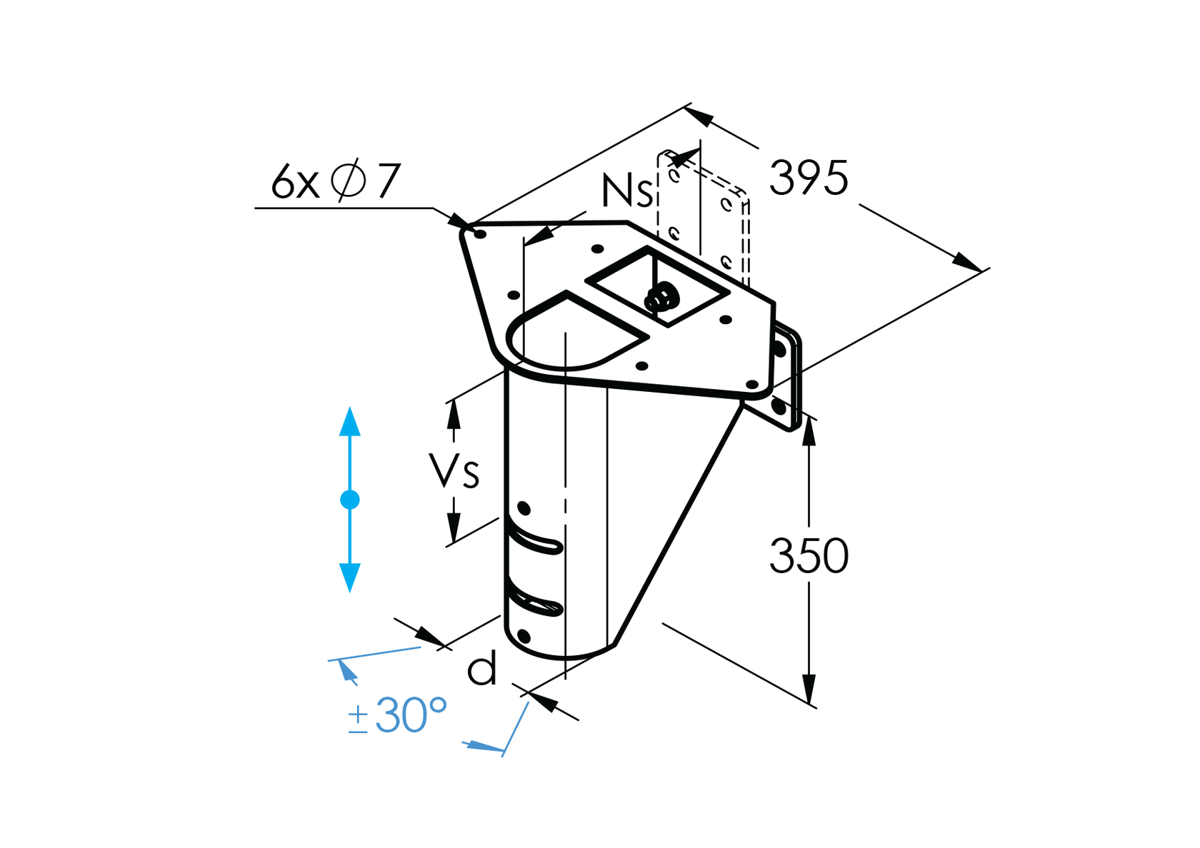 Schodisko SEGMENT NS240 výstup 349x248x115mm