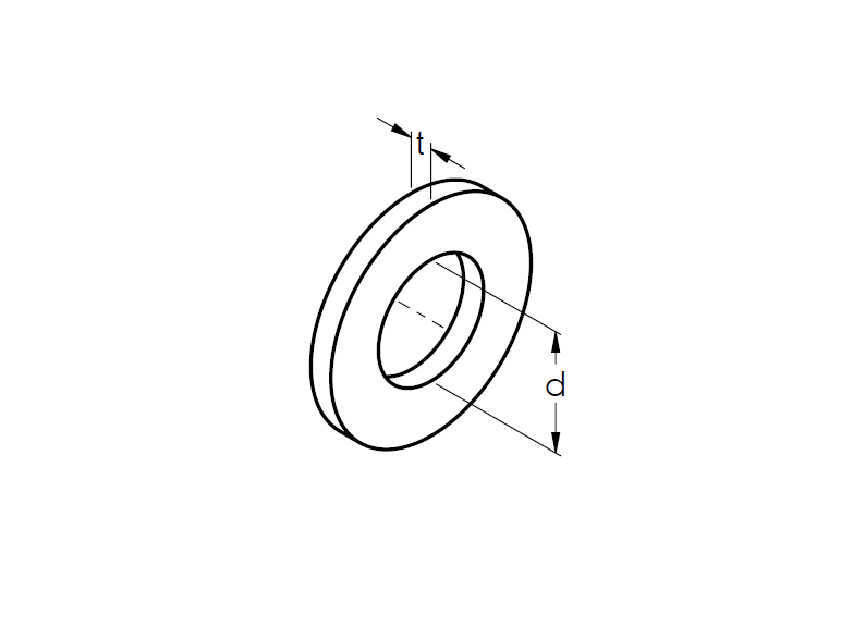 Podložka plochá, pozinkovaná, M6