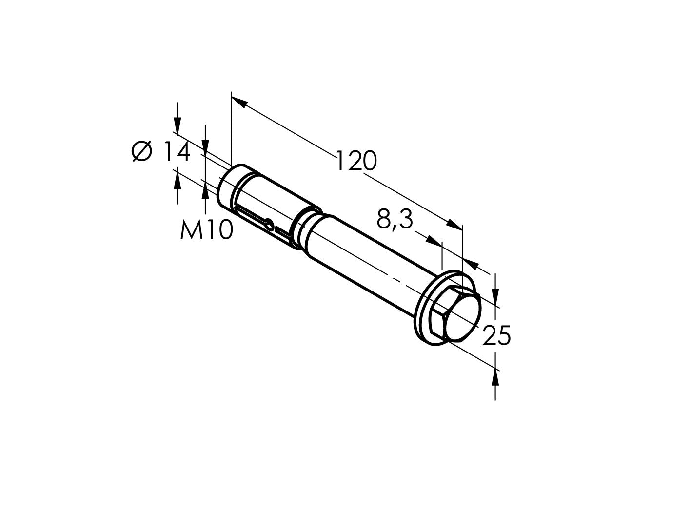 Kotva pre stredne ťažké zaťaženie so šesťhrannou hlavou M10