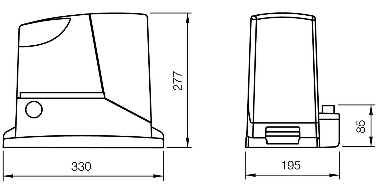 Kompl. systém NICE pre posuv. brány, max 400kg
