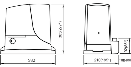 NICE pohon pre posuv. brány, kit, max 600kg