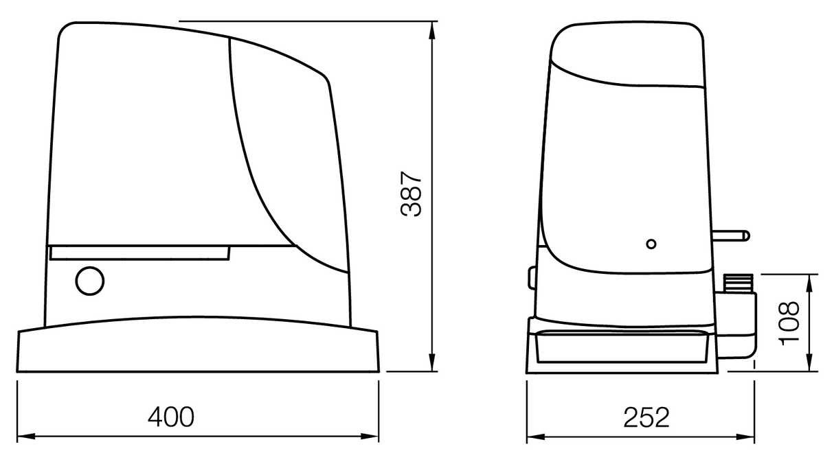 NICE pohon pre posuv. brány, set, max 1800kg