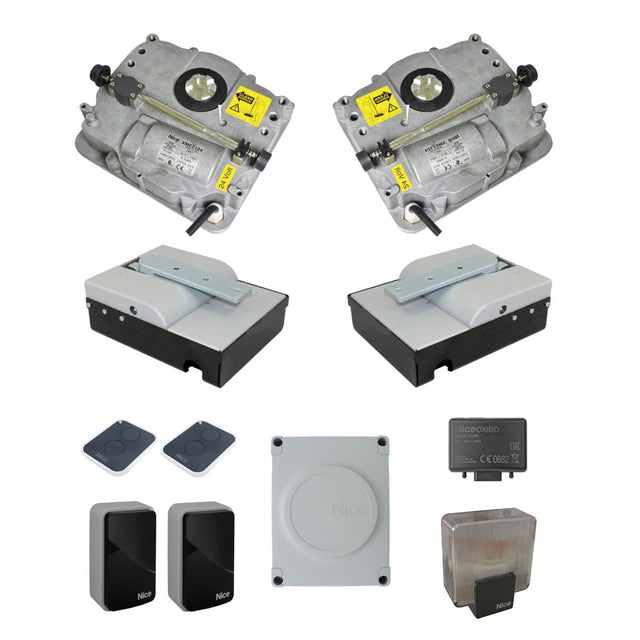 Sada podzemných pohonov pre dvojkrídlovú bránu