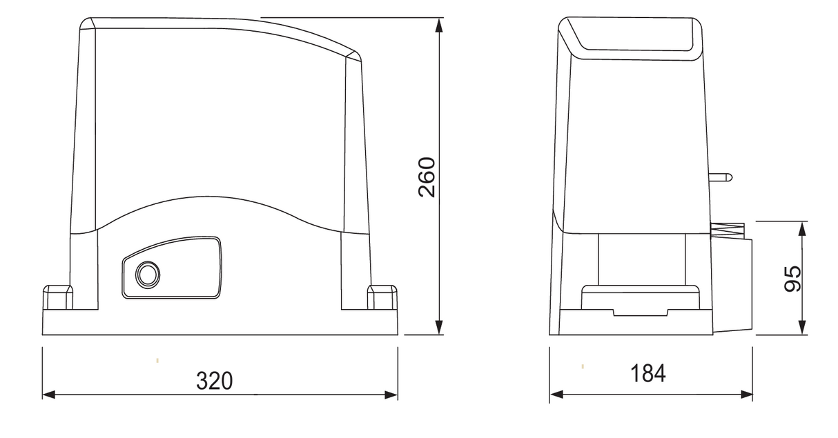 Pohon na posúvnu bránu KEY set, max 400kg,