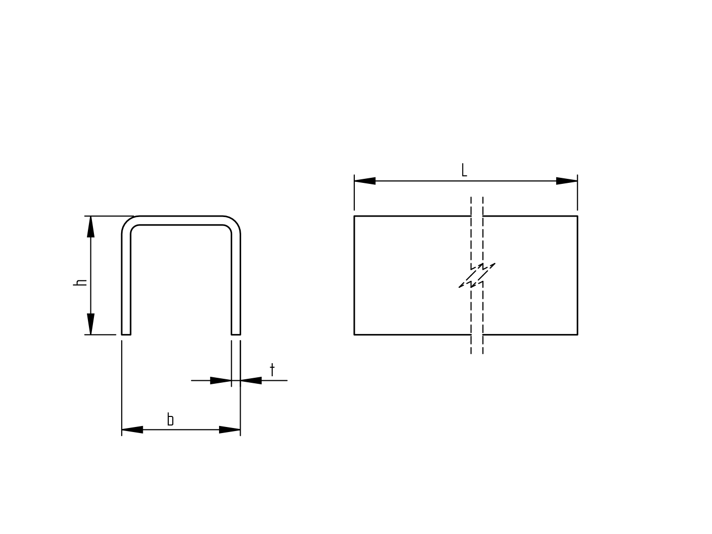 Oceľ. profilová U-profil 50x50x3