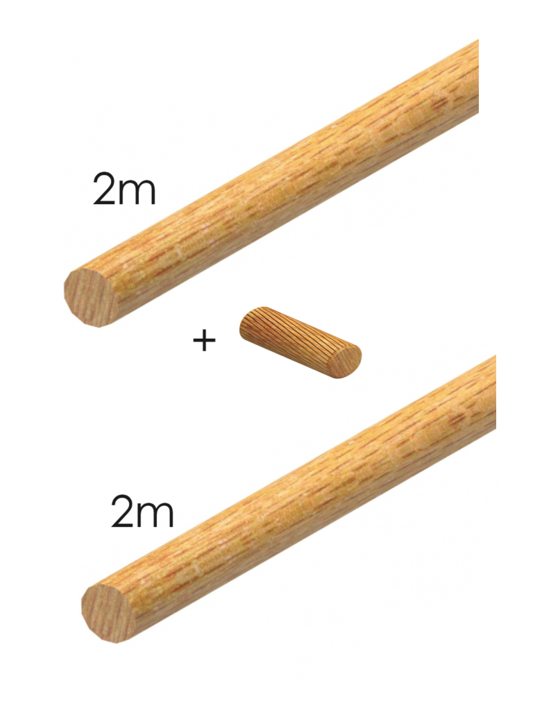 Madlo drevené - BUK, 2m+2m