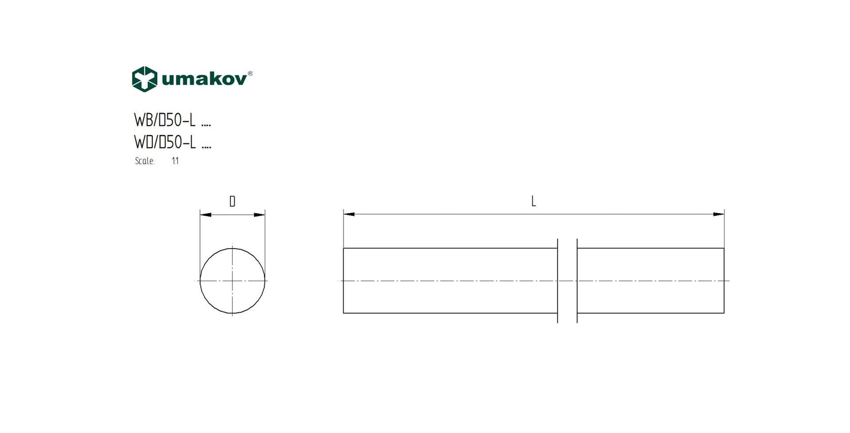 Drevené madlo - DUB, CINK