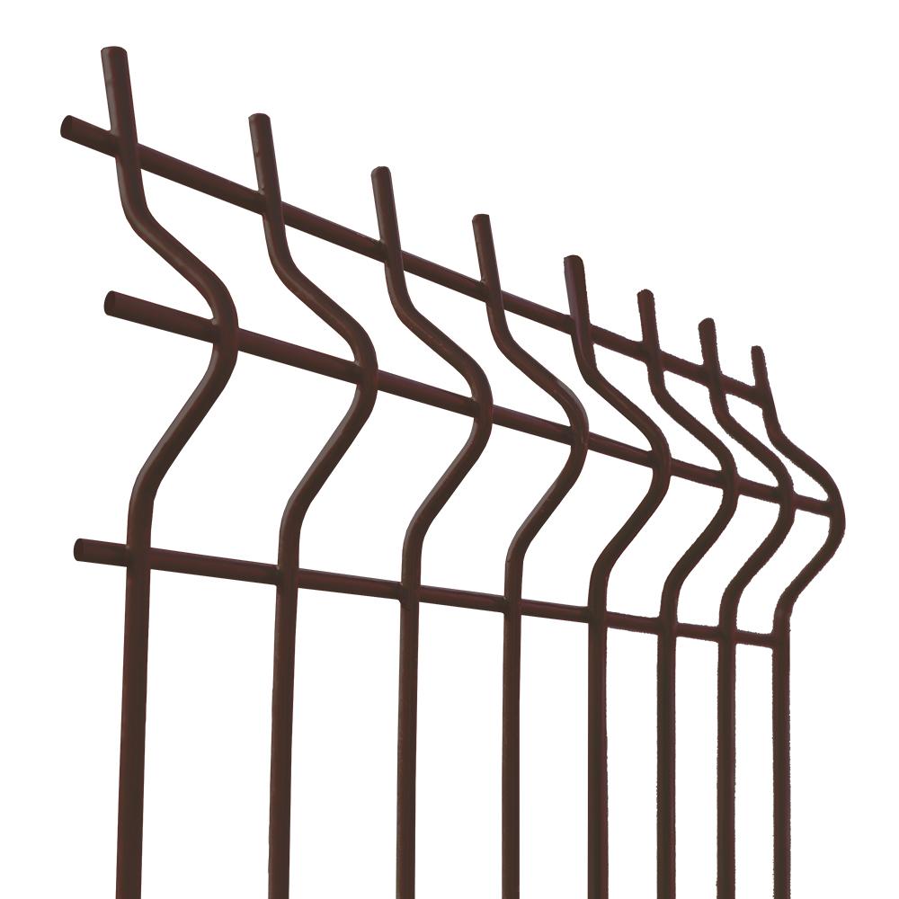 Hegesztett kerítéspanel 3D ZnPVC 2500x1230x4mm barna