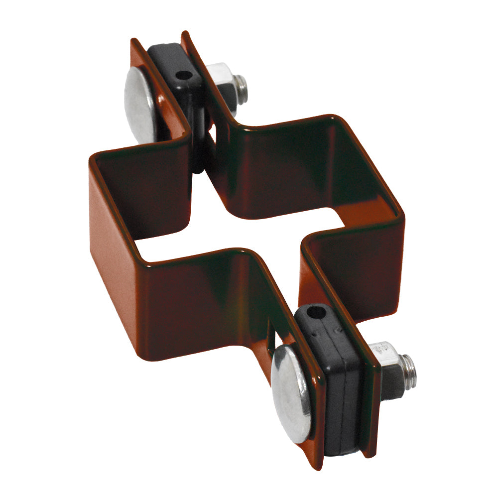 Continuous bracket for ZnPVC post 60x40mm brown