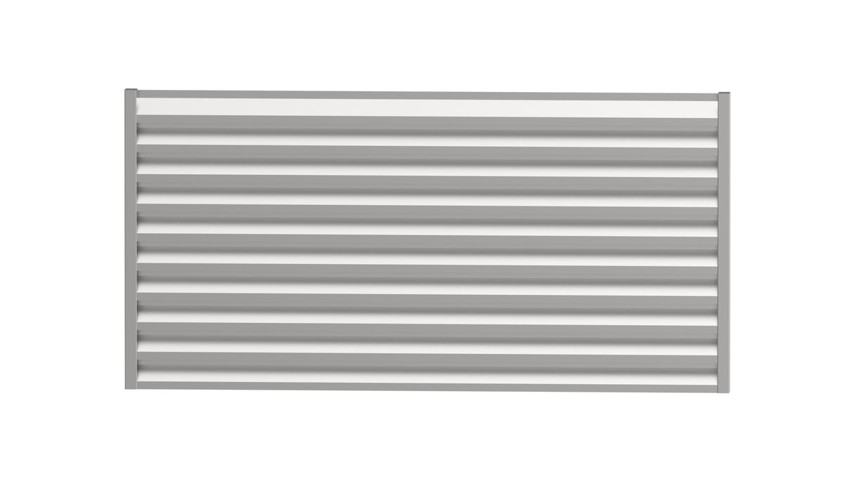 Horganyzott acél kerítés 1x2m horganyzott acél zsalus betéttel 40,5x105, Natural