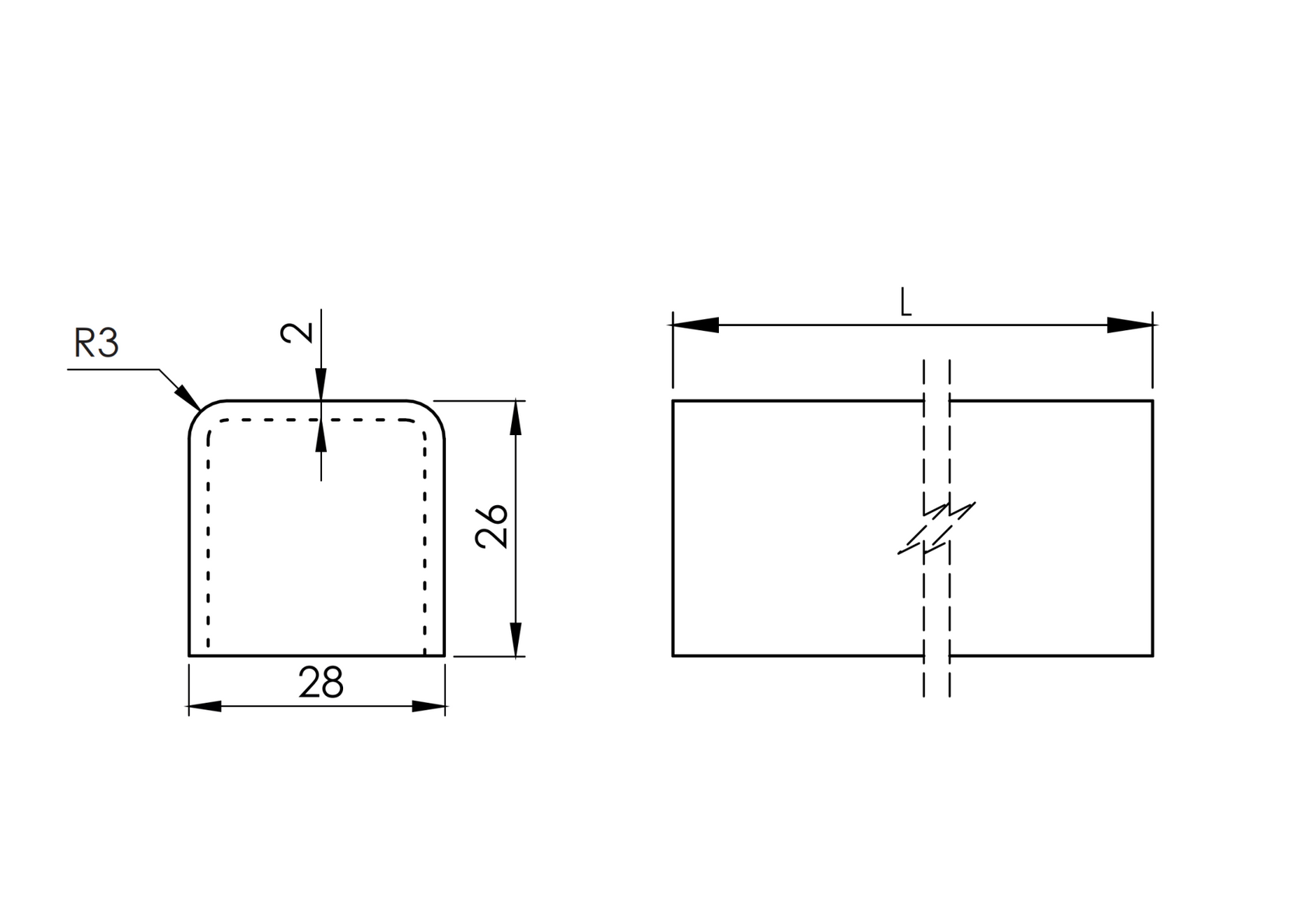 Záslepka k ukončeniu sklenenej výplne