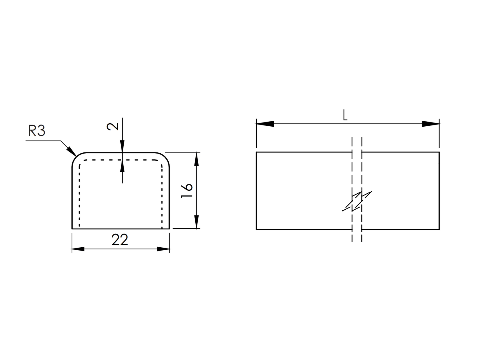 Záslepka k ukončeniu sklenenej výplne