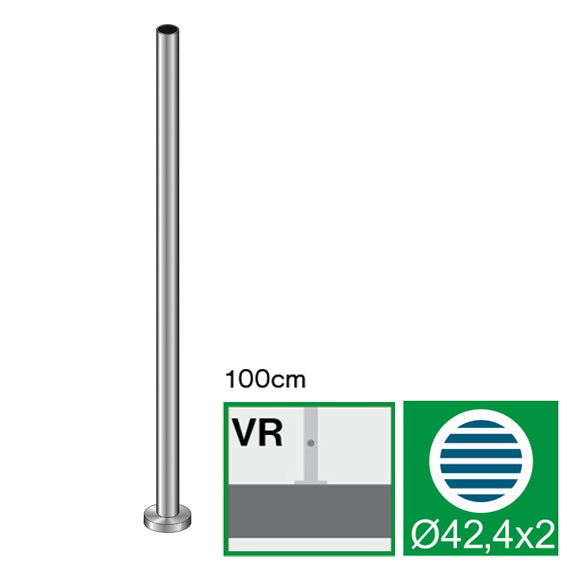 Stĺpik antikor, VK-rovné AISI304, D42,4/H1000mm