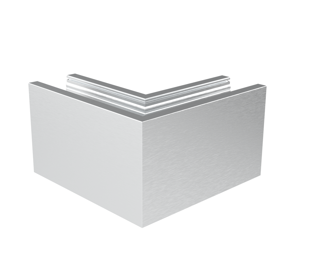 Celosklenené zábradlie-roh. profil-vrchné kotvenie