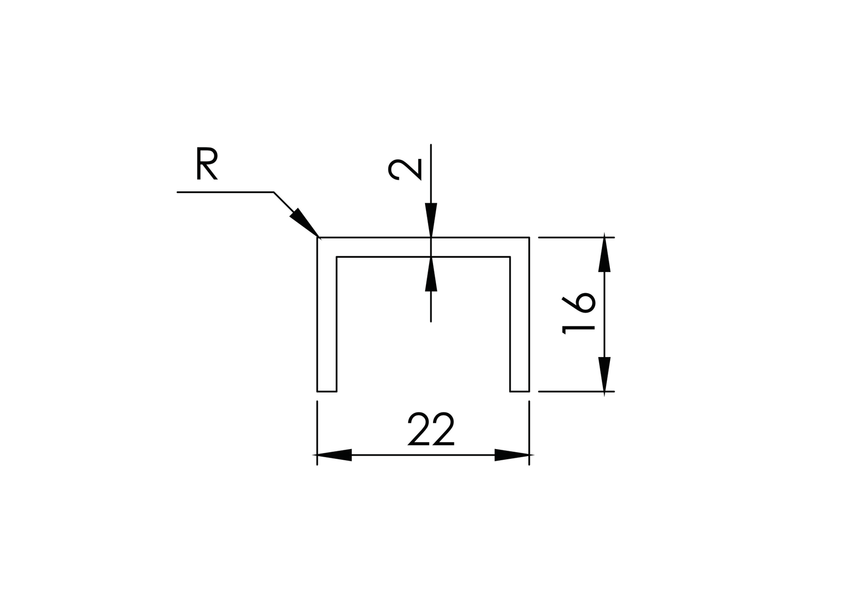 Madlo držiak skla AL-elox