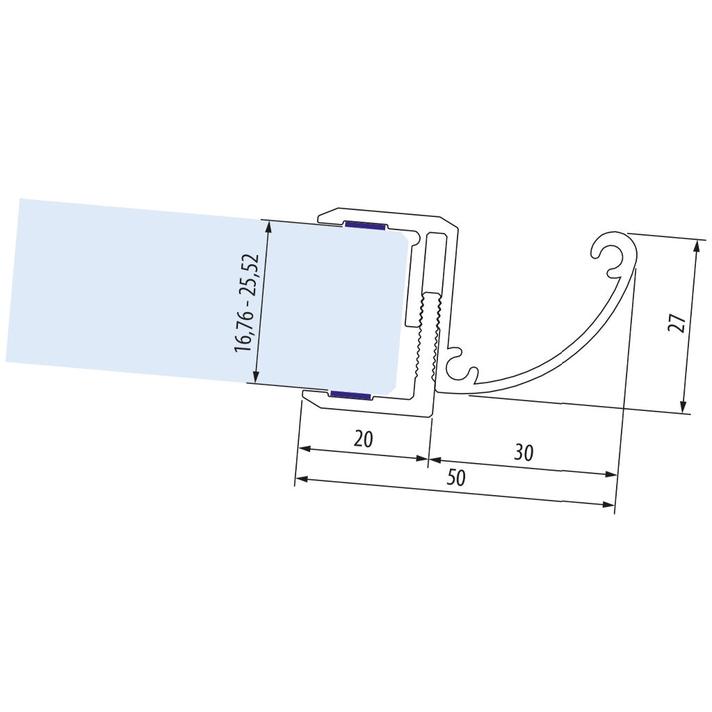 Odvodňovací profil pre sklenenú striešku okap