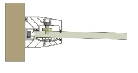 Presklená strieška hliník profil FIX +1.5°