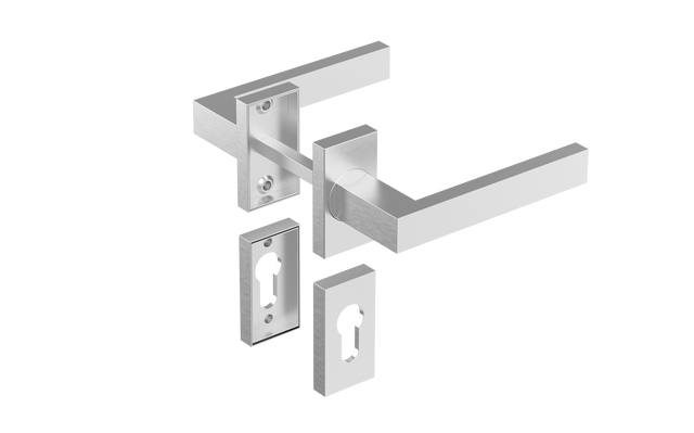 Kľučka so štítkom - pár, AISI 304, K320