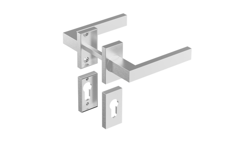 Kľučka so štítkom - pár, AISI 304, K320